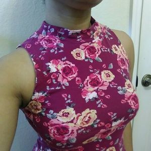 Pink floral dress